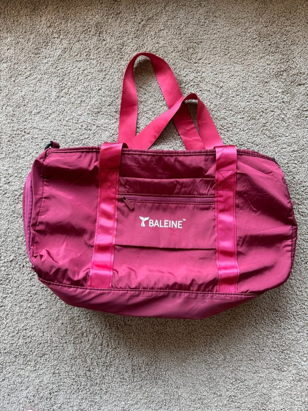 Burgundy Gym Bag With Shoe Compartment